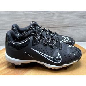 NIKE HYPERDIAMOND 4 KEYSTONE GG SOFTBALL CLEATS Black White CZ5919-005 Youth 2Y